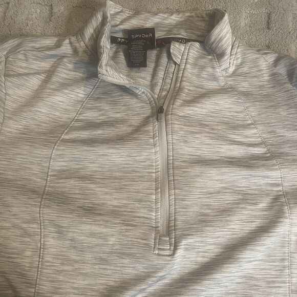 Spyder Active Quarter Zip Pullover Women’s Size Large Gray Stretch Athleisure - Picture 6 of 15